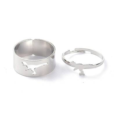 Alloy Adjustable Rings Set