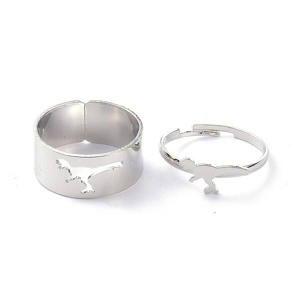 Alloy Adjustable Rings Set