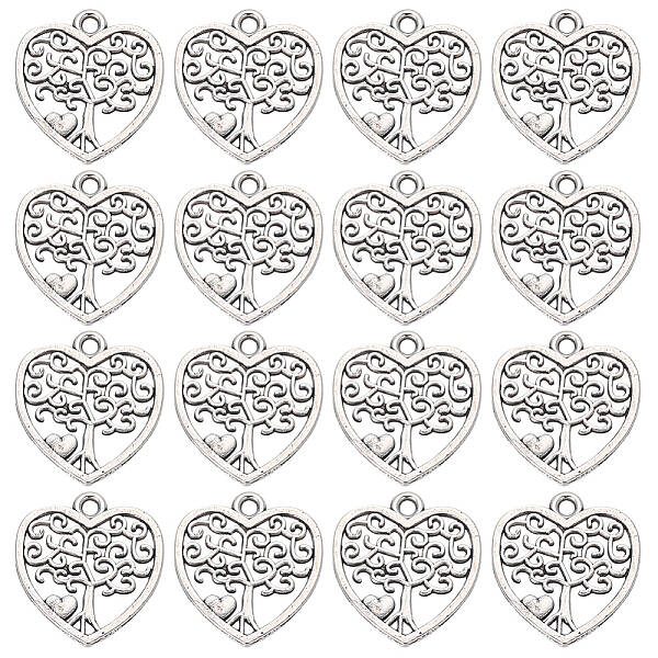 100Pcs Tibetan Style Alloy Pendants