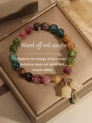 Lily of the valley pendant colored beryl bracelet Back to school season Teacher's Day gift Expel evil spirits to ensure safet...