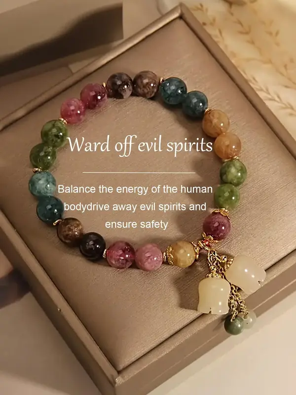 Lily of the valley pendant colored beryl bracelet Back to school season Teacher's Day gift Expel evil spirits to ensure safet...