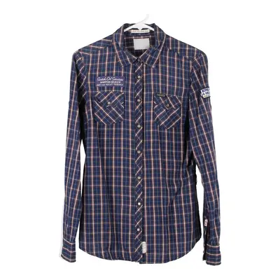 Maison Scotch Checked Shirt - Small Blue Cotton