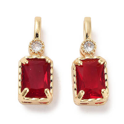 Brass Micro Pave Cubic Zirconia Pendants