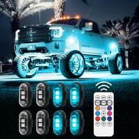 Underglow Kit RGB Lights Wireless Remote Control Cars Side Decoration Lamps, LED 8 Colors Custom Lighting Rechargeable Strobe...