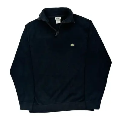 Lacoste 1/4 Zip - Large Black Cotton