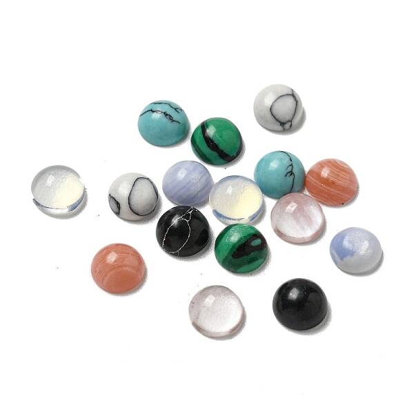 Synthetic Mixed Gemstone Cabochons