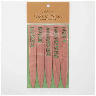 Cedar Plant Markers - Set of 5 - Veggie Garden
