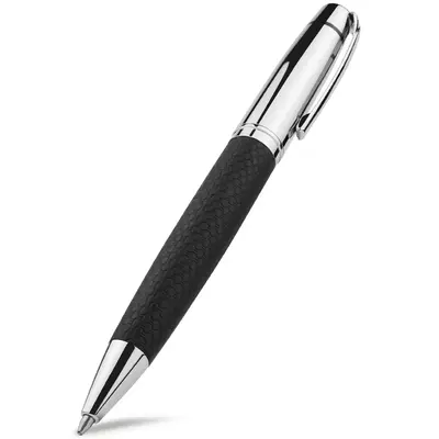 1 Piece 1.0mm Black Ink Ballpoint Pen, Retractable Ballpoint Pen With PU Leather Grip, Smooth Writing Pen, Office Stationery ...