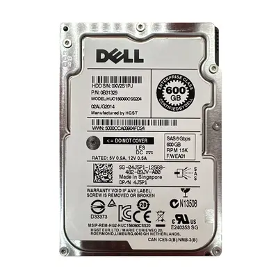 4J5P1 Dell 600GB 6Gb/s SAS 15000 2.5-inch 64MB Hard Drive
