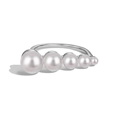 Anti-Tarnish Round Shell Pearl Finger Rings