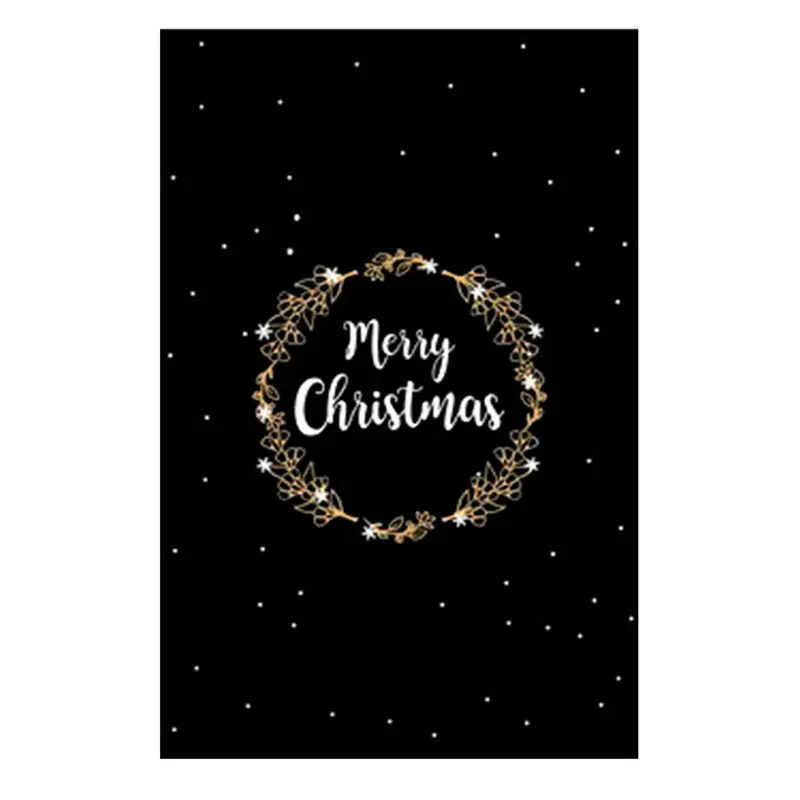 Memory Holiday Card™ - Black-Merry Christmas Gold