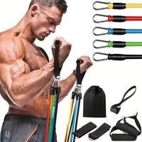 11pcs/set Resistance Bands Set, Exercise Bands With Door Anchor, Handles, Carry Bag, Legs & Ankle Straps - Suitable For Yoga,...