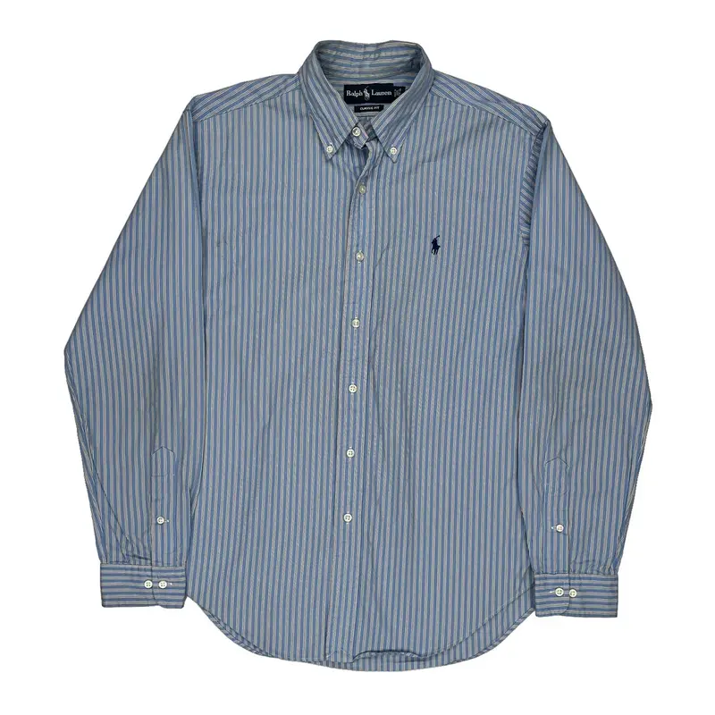 Ralph Lauren Striped Shirt - Medium Blue Cotton