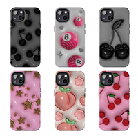 3D Cherry Y2K Coquette Case, Cherries iPhone Case (Print) For  iPhone 8, X, 11, 12, 15, 14, 13 Mini, Pro Max, Plus, Cute Phon...