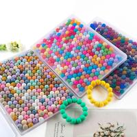 12mm Silicone Beads, 240pcs/box Mixed Color Beads for Keychain Making, Silicone Focal Beads for Pens, Silicone Beads for Craf...
