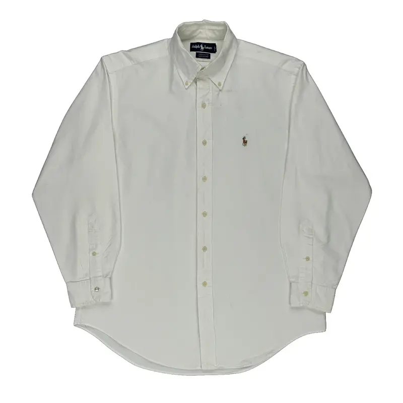 Yarmouth Ralph Lauren Shirt - Medium White Cotton