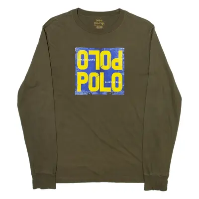 POLO RALPH LAUREN Boys T-Shirt Green Long Sleeve L