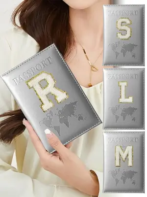 Letter Pattern Passport Case, Fashionable Travel Passport Case, Personalization Passport Holder Cover, Credit Card Holder for...