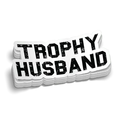Trophy Husband Hard Hat Decal