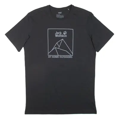 JACK WOLFSKIN Mens T-Shirt Black Crew Neck XL