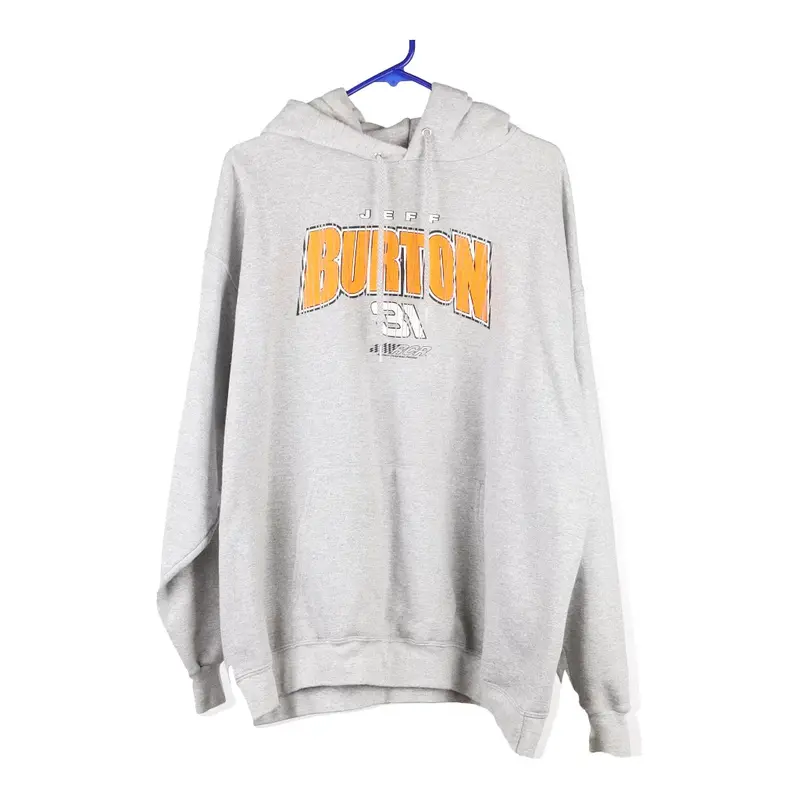 Jeff Burton Chase Authentics Nascar Hoodie - XL Grey Cotton
