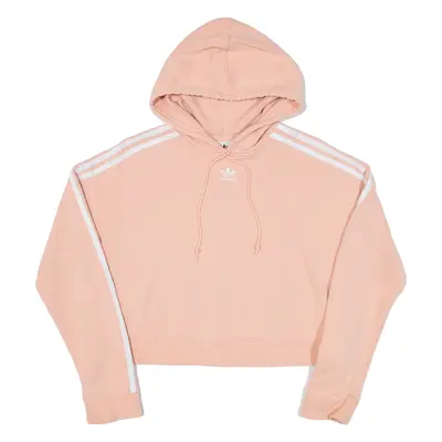 ADIDAS Cropped Womens Pink Hoodie UK 10