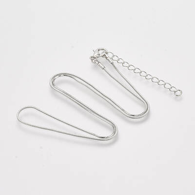 Brass Square Snake Chain Necklace Making