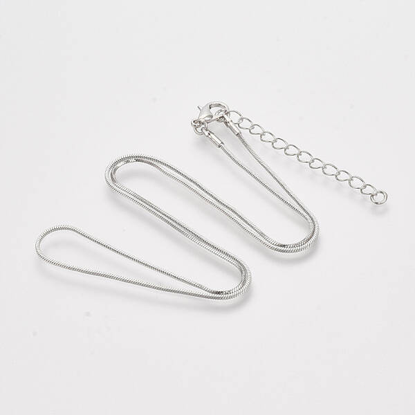 Brass Square Snake Chain Necklace Making