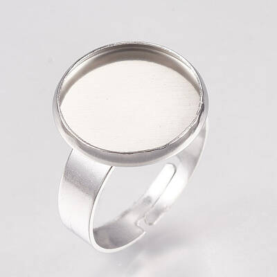 Tarnish Resistant 304 Stainless Steel Pad Ring Settings
