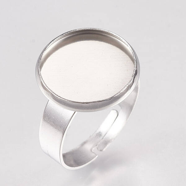 Tarnish Resistant 304 Stainless Steel Pad Ring Settings