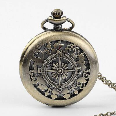Alloy Compass Shape Pocket Watches