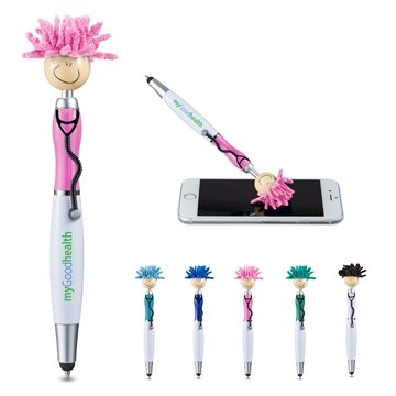 250 Custom MopToppers Screen Cleaner With Stethoscope Stylus Pen - ...