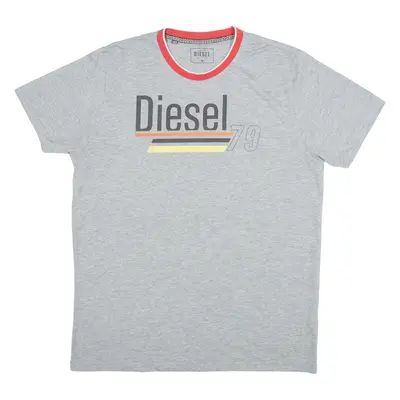 DIESEL Mens T-Shirt Grey 2XL