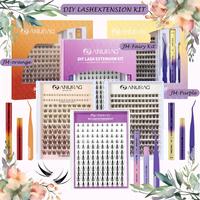 ANURAG Eyelash Cluster Set 120 pcs - 9-17 mm Fairy Manga Anime Eyelash Extensions, Ultra Thin Black Band Single False Eyelash...