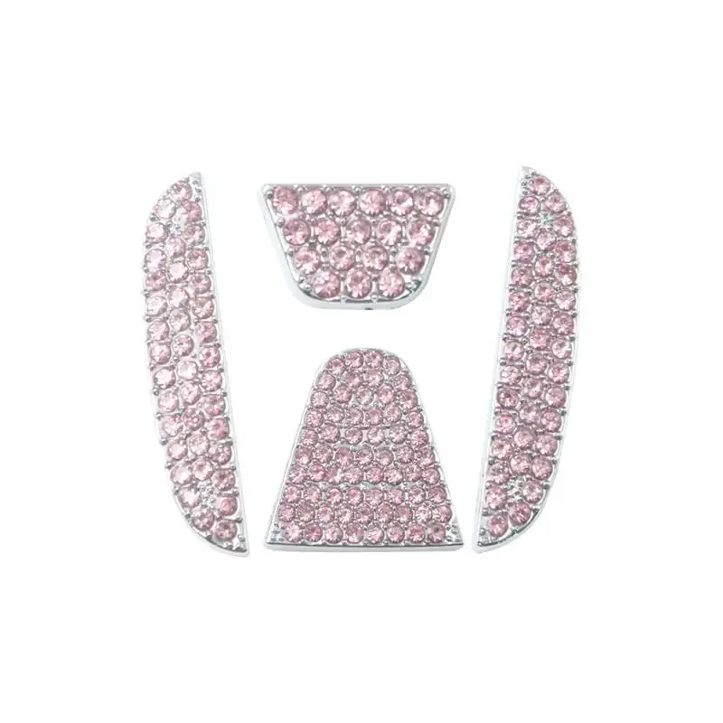 Rhinestone Decor Car Steering Wheel Cover, 1 Set Car Steering Wheel Decorative Cover for Honda Civic Accord Insight Passport ...