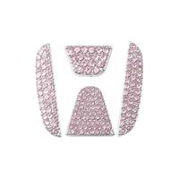 Rhinestone Decor Car Steering Wheel Cover, 1 Set Car Steering Wheel Decorative Cover for Honda Civic Accord Insight Passport ...