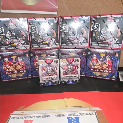 break #(16) 4- illusions megas 4- absolute megas 2- rookies and stars blasters