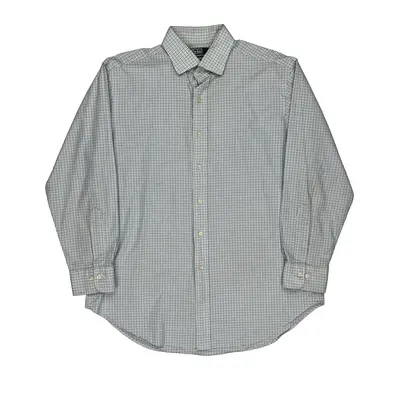 Regent Polo By Ralph Lauren Checked Shirt - Large Blue Cotton