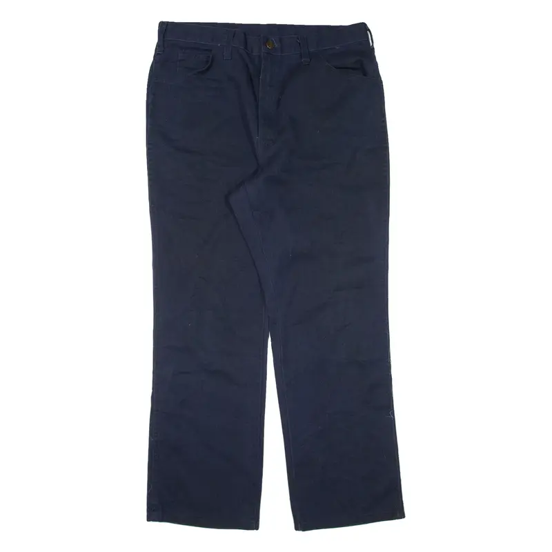 DICKIES Workwear Mens Trousers Blue Regular Straight W36 L30