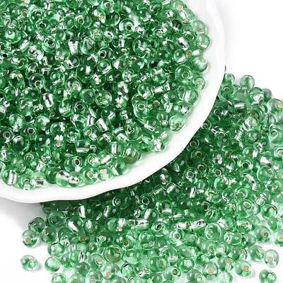6/0 Baking Paint Transparent Glass Seed Beads