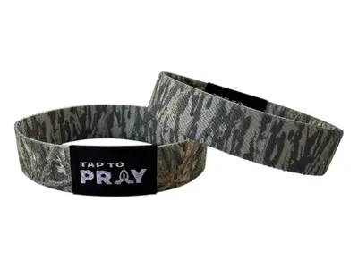 Tap To Pray™ Wristbands - Forest & Tree Bark Camo