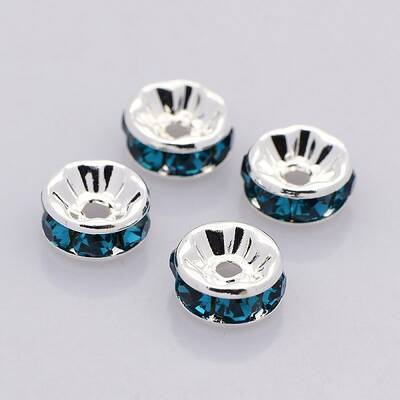 Brass Grade A Rhinestone Spacer Beads