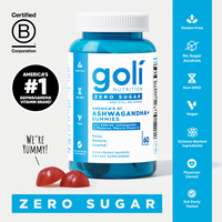 Goli Zero Sugar Ashwagandha & L-Theanine, Vitamin D & Maca Gummies - KSM-66, Keto-Friendly, No Artificial Sweeteners, No Suga...