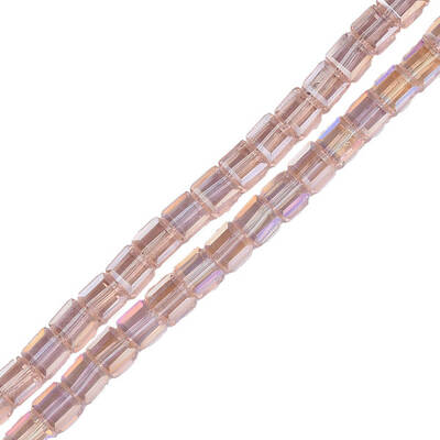 Electroplate Transparent Glass Beads Strands