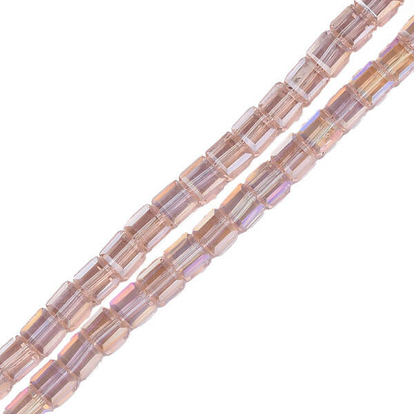 Electroplate Transparent Glass Beads Strands