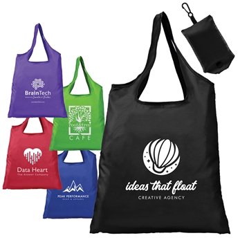 50 Customized Santorini - Foldaway Shopping Tote Bag - 210D ...