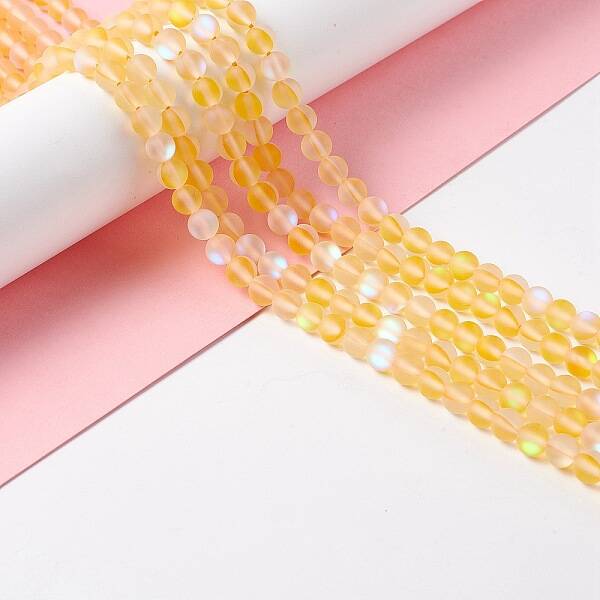 Synthetic Moonstone Beads Strands