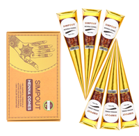 100% Henna Cones - Ready-to-use Henna Paste Hair Dye Cone, Easy to Use, Perfect for Spot Hair Coloring, 6 Pack