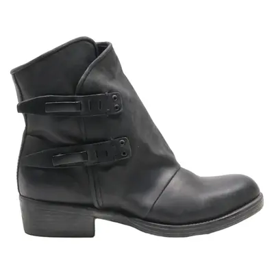 JO MERCER Ankle Boots Black Leather Womens UK 6
