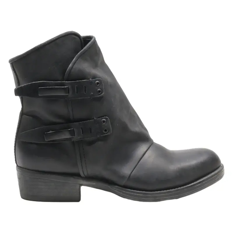 JO MERCER Ankle Boots Black Leather Womens UK 6